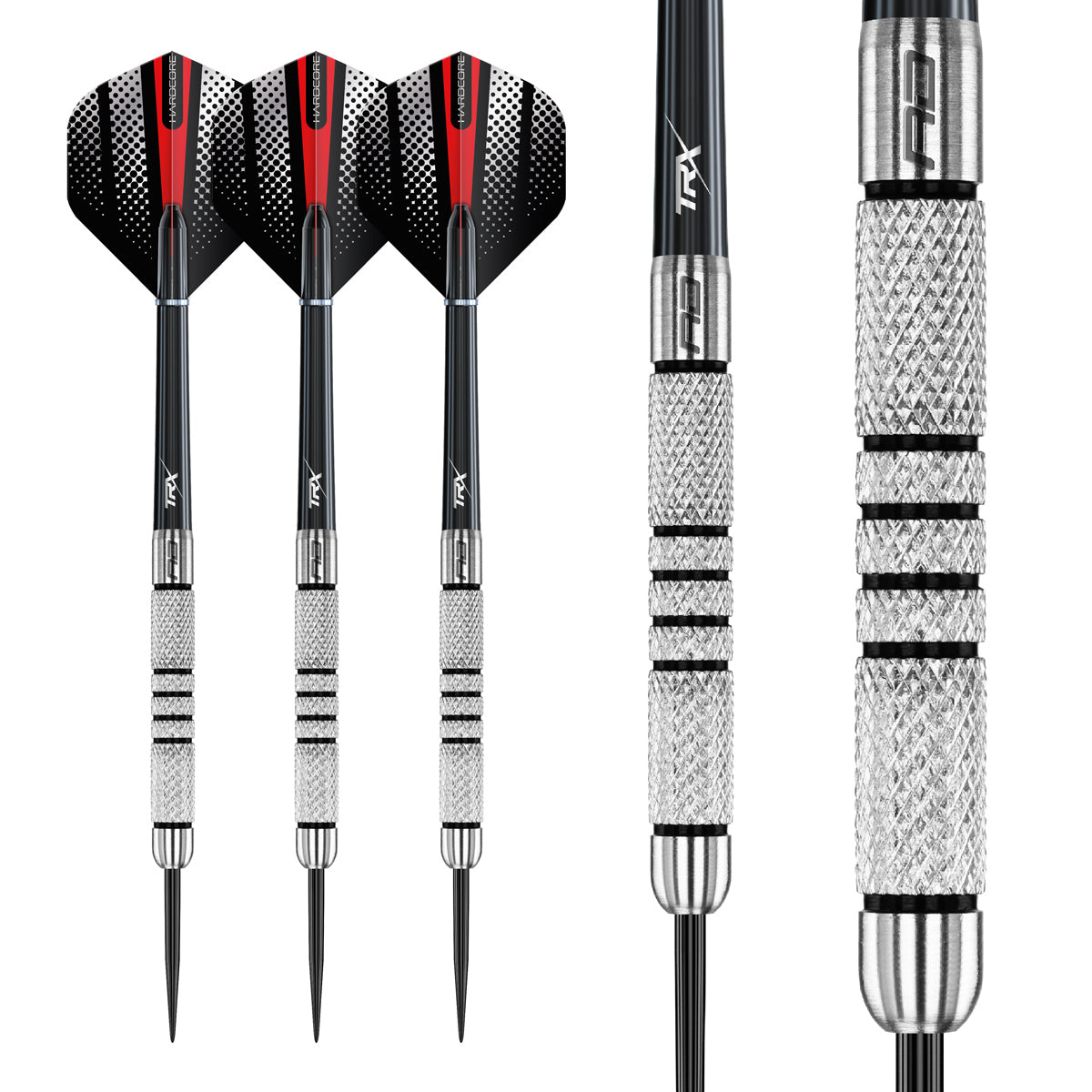 Multiple angle view of the Valiant dart barrel profile and design