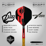 Red Dragon Virgin 5 Steel Tip Darts image displaying the included flight and shaft configuration