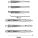 VRX Polycarbonate Dart Stems Clear main product image showing the stems, packaging, and included contents