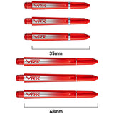 VRX Polycarbonate Dart Stems Red main product image showing the stems, packaging, and included contents