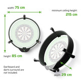 Scolia Home 2 Auto Scoring System With Light Ring dimensions image showing product measurements and installation requirements