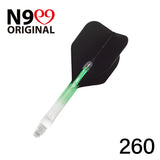 L-Style L-Shaft N9 Locked Straight Dart Shafts Clear Gradient