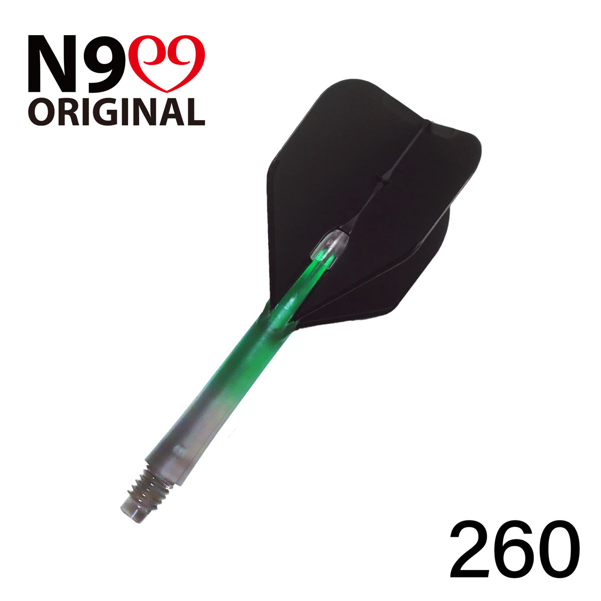L-Style L-Shaft N9 Locked Straight Dart Shafts Clear Black Gradient