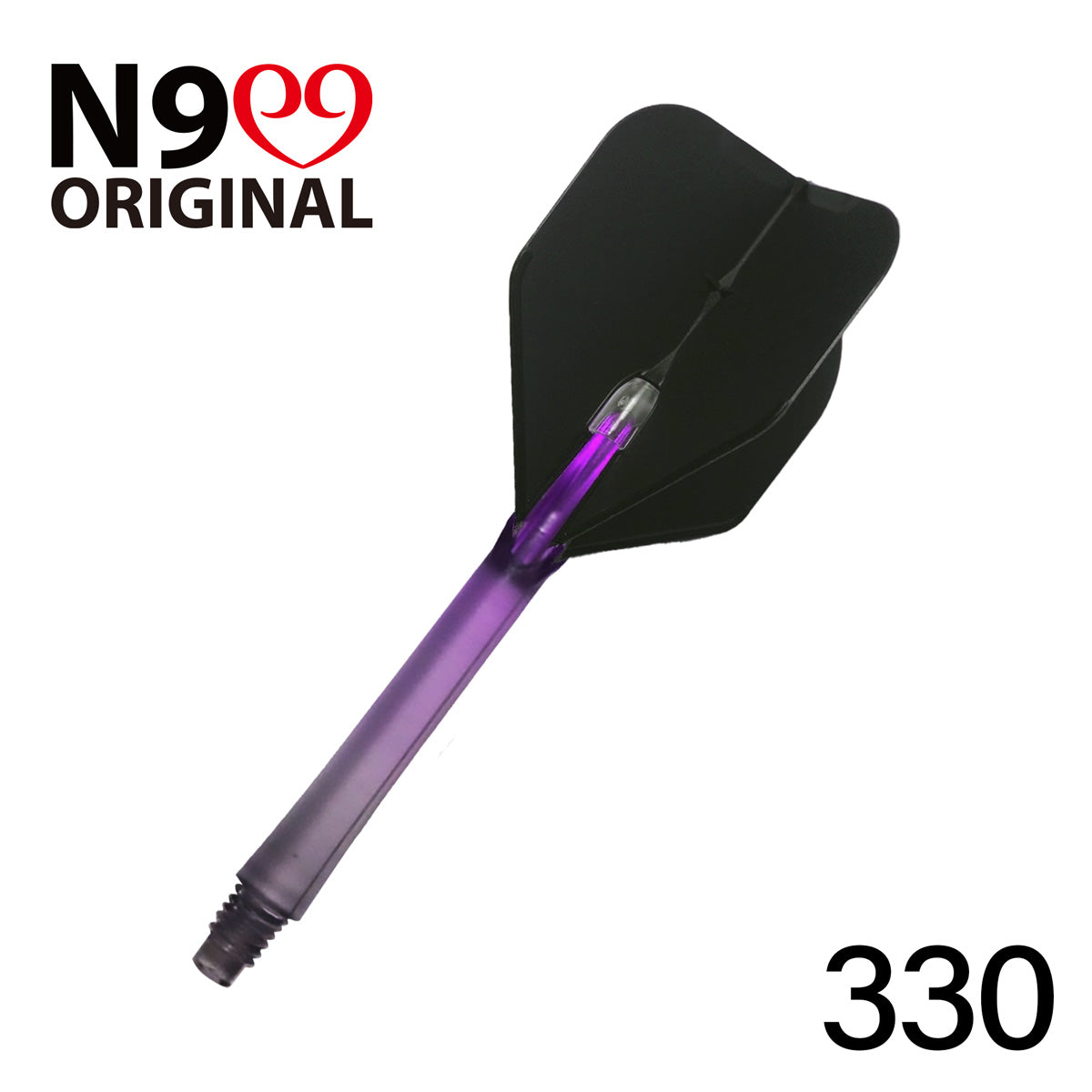 L-Style L-Shaft N9 Locked Straight Dart Shafts Clear Black Gradient