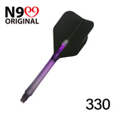 L-Style L-Shaft N9 Locked Straight Dart Shafts Clear Black Gradient