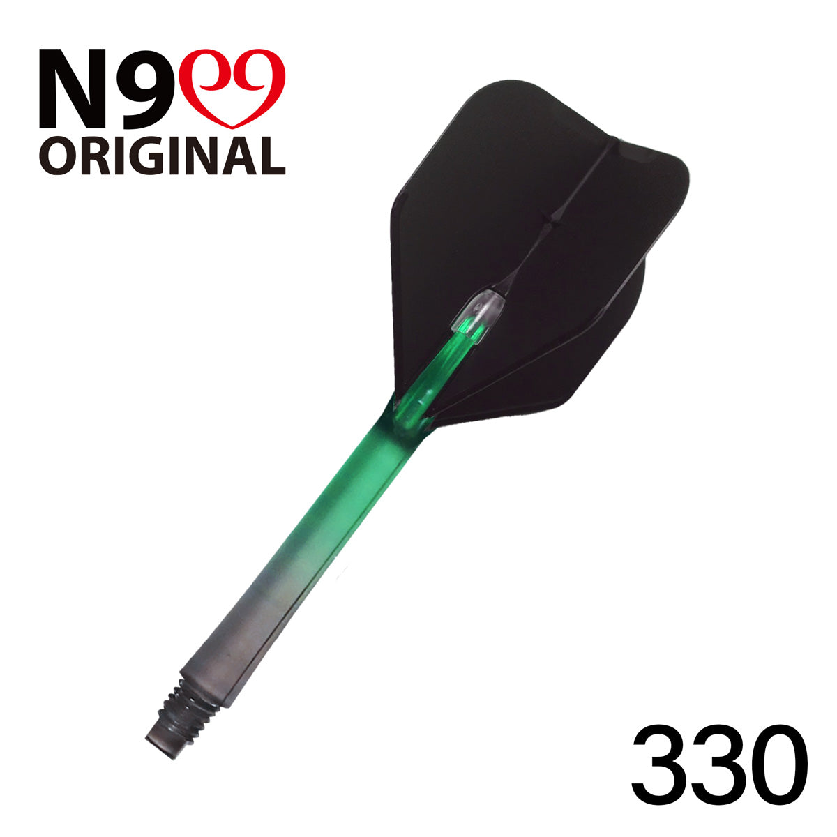 L-Style L-Shaft N9 Locked Straight Dart Shafts Clear Black Gradient
