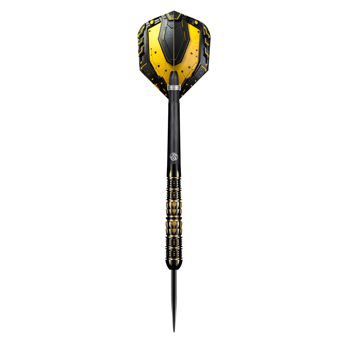 AI Mecha Steel Tip Darts angled product image displaying the barrel profile, grip layout, and design features