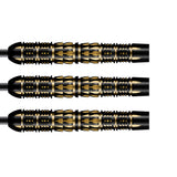 AI Mecha Steel Tip Darts close up image showing detailed grip patterns, machining, coating, and precision craftsmanship