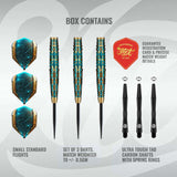 AI Replicant Steel Tip Darts contents image displaying everything included inside the package