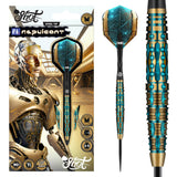 AI Replicant Steel Tip Darts main product image showing the darts, packaging, flights, shafts, and included accessories