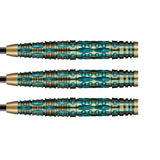 AI Replicant Steel Tip Darts close up image showing detailed grip patterns, machining, coating, and precision craftsmanship