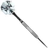 AI Scorpula Steel Tip Darts angled product image displaying the barrel profile, grip layout, and design features