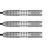 AI Scorpula Steel Tip Darts close up image showing detailed grip patterns, machining, coating, and precision craftsmanship
