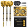 Alchemy Auro Steel Tip Darts main product image showing the darts, packaging, flights, shafts, and included accessories