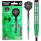Alchemy Mythril Steel Tip Darts main product image showing the darts, packaging, flights, shafts, and included accessories