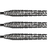 Alchemy Runstel Steel Tip Darts close up image showing detailed grip patterns, machining, coating, and precision craftsmanship
