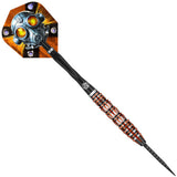 Badlands Rustin Steel Tip Darts angled product image displaying the barrel profile, grip layout, and design features