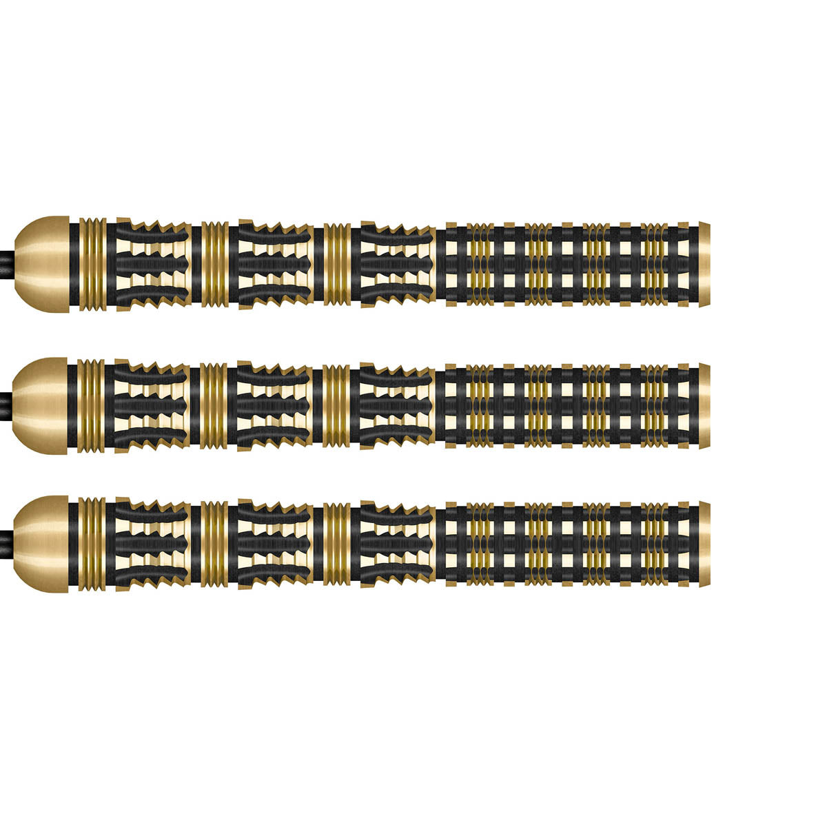 Badlands The Sheriff Steel Tip Darts close up image showing detailed grip patterns, machining, coating, and precision craftsmanship