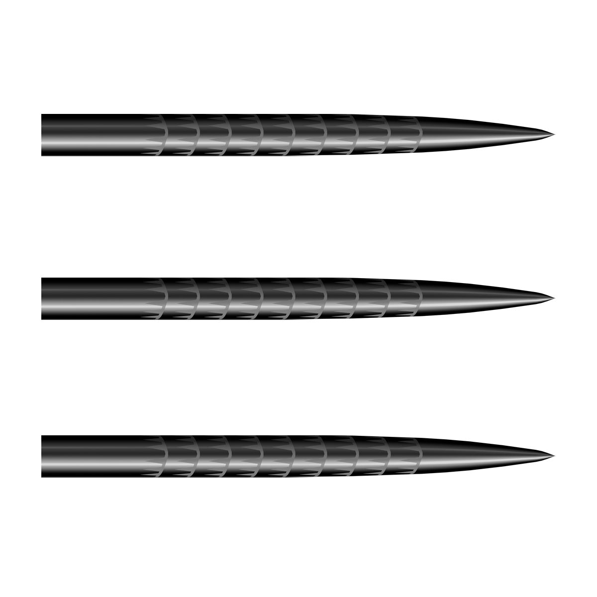 Shot Badlands Tracks Dart Points Black alternative angle showing the point profile and finish