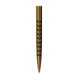 Shot Badlands Tracks Dart Points Gold alternative angle showing the point profile and finish