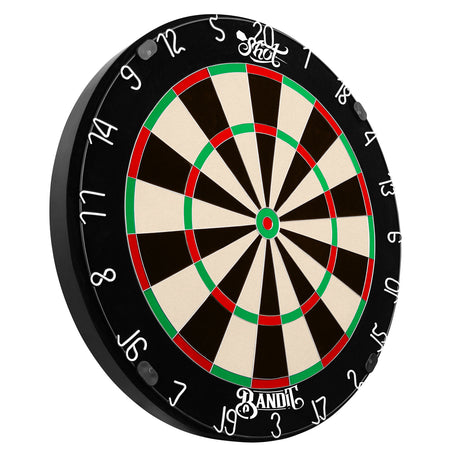 Shot Bandit Bristle Dartboard alternate product image showing the dartboard and product contents