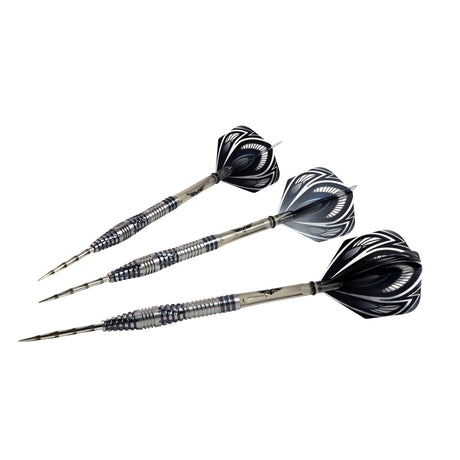 Birds of Prey Falcon Steel Tip Darts dynamic product image highlighting the full dart setup and barrel design