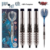 Birds of Prey Kite Steel Tip Darts main product image showing the darts, packaging, flights, shafts, and included accessories