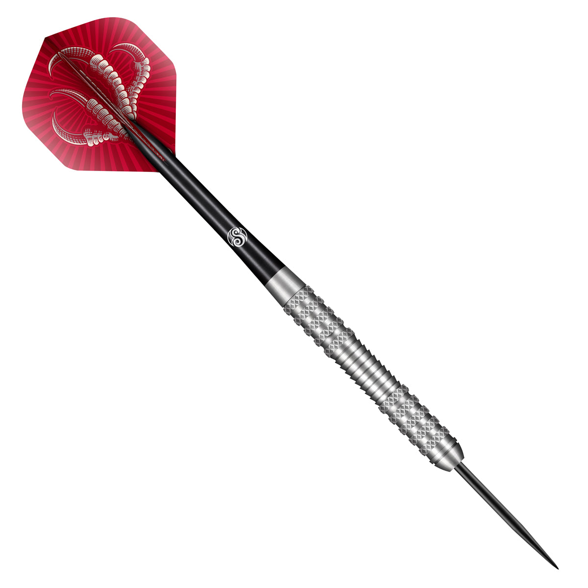 Birds of Prey Osprey Steel Tip Darts angled product image displaying the barrel profile, grip layout, and design features