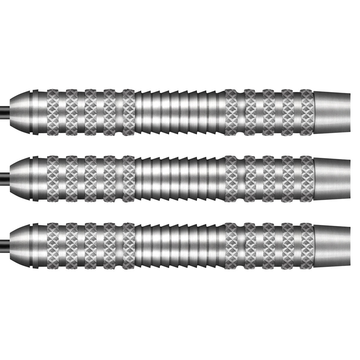 Birds of Prey Osprey Steel Tip Darts close up image showing detailed grip patterns, machining, coating, and precision craftsmanship