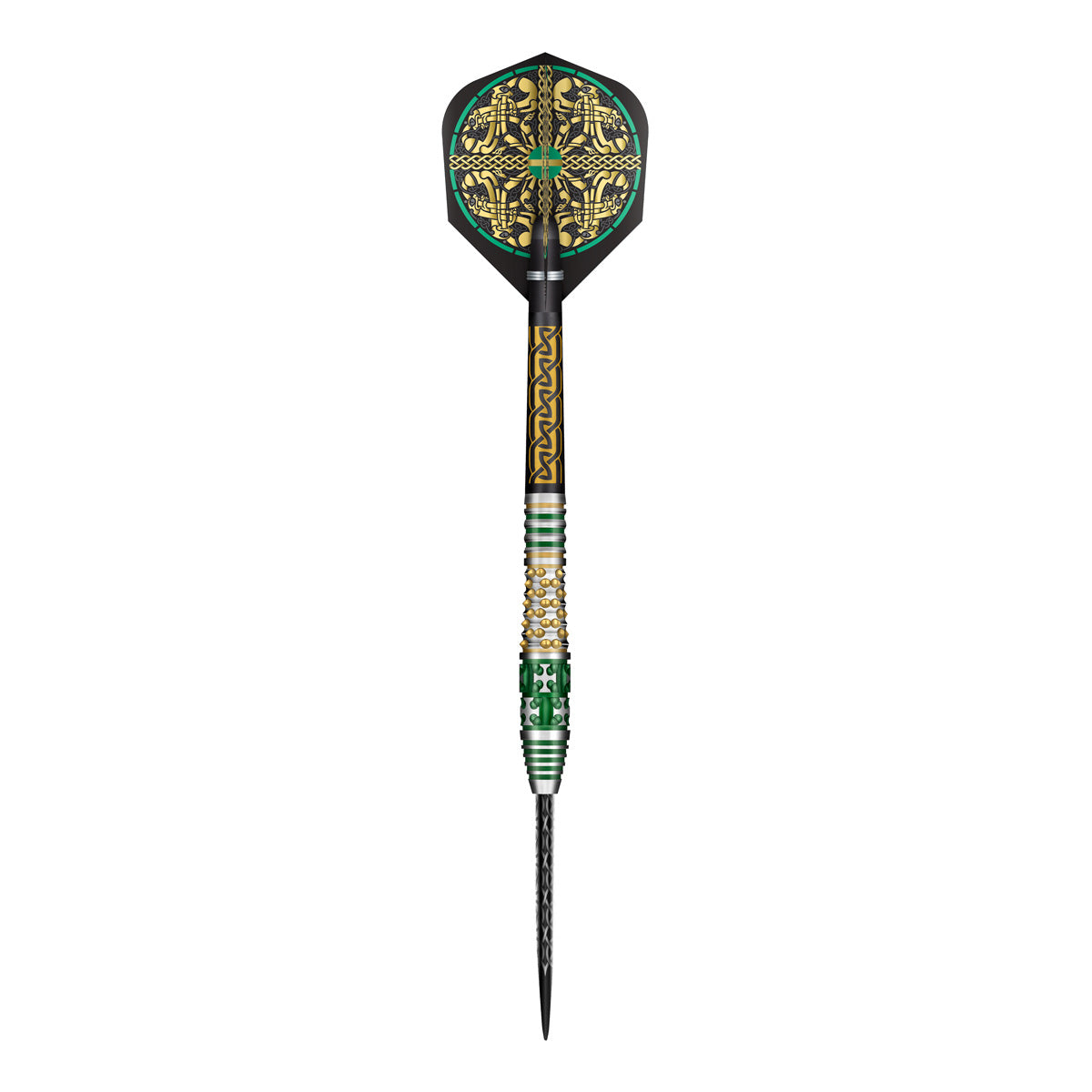 Celt Cernunnos Steel Tip Darts angled product image displaying the barrel profile, grip layout, and design features