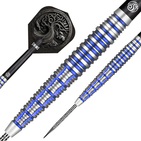 Celt Toranos Steel Tip Darts dynamic product image highlighting the full dart setup and barrel design