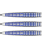 Celt Toranos Steel Tip Darts close up image showing detailed grip patterns, machining, coating, and precision craftsmanship