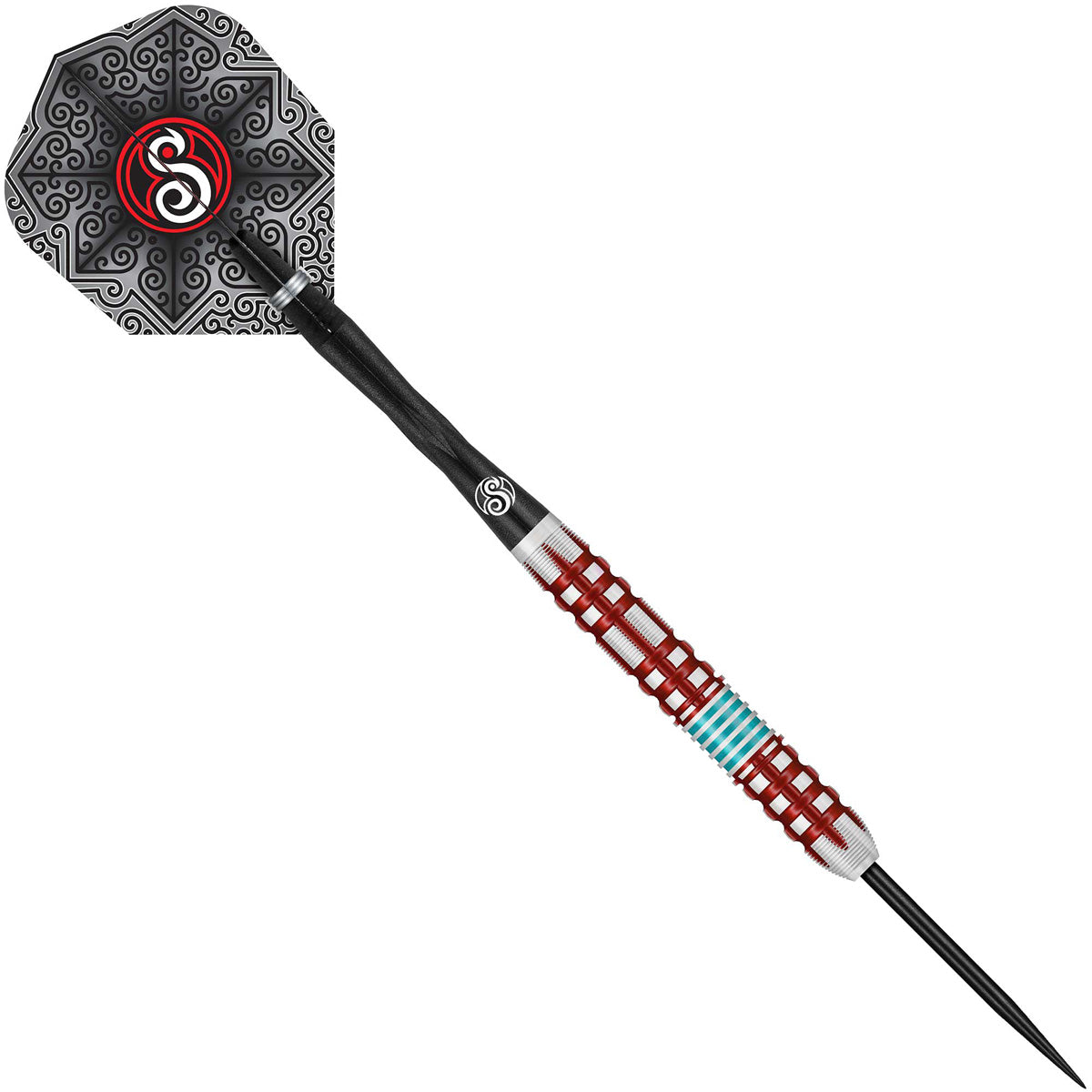 Collab Josh Pearson Steel Tip Darts angled product image displaying the barrel profile, grip layout, and design features