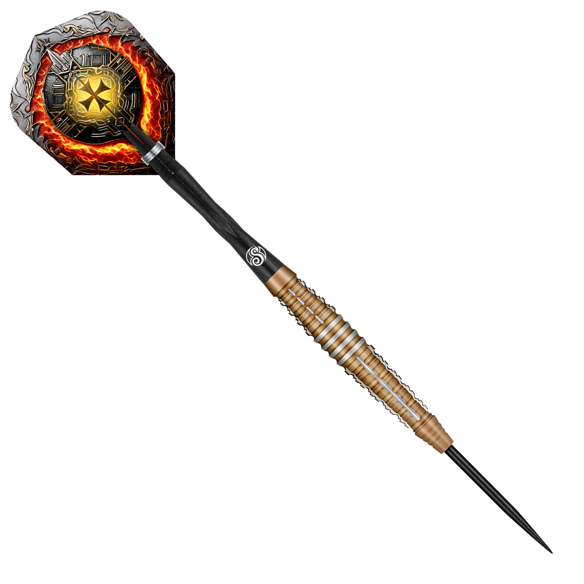 Future Knights Hachette Steel Tip Darts angled product image displaying the barrel profile, grip layout, and design features