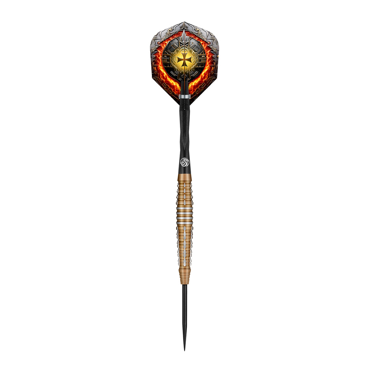Future Knights Hachette Steel Tip Darts dynamic product image highlighting the full dart setup and barrel design
