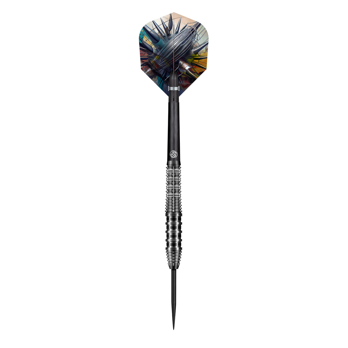 Gnarly Rippah Steel Tip Darts dynamic product image highlighting the full dart setup and barrel design