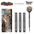 Gnarly Shredda Steel Tip Darts main product image showing the darts, packaging, flights, shafts, and included accessories