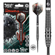 Image of the Shot Gnarly Smasha Turbo Point 90% Tungsten Steel Tip Darts displayed for retail sale with product packaging