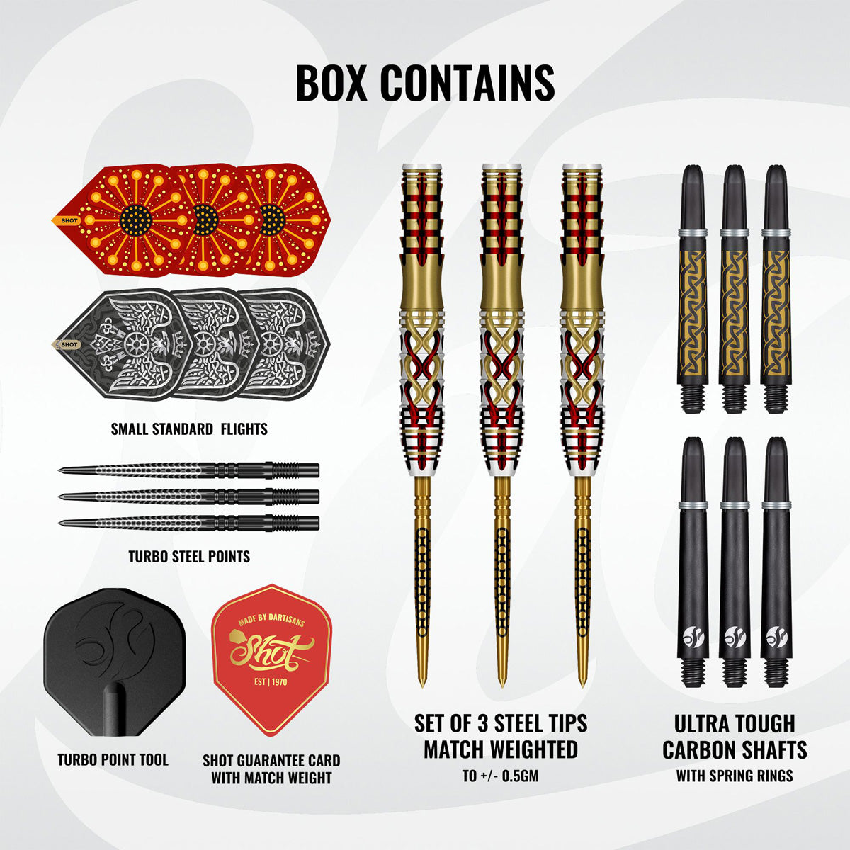 Shot Goths Alaric Turbo Point 95% Tungsten Steel Tip Darts