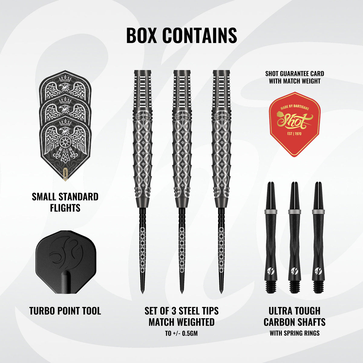 Shot Goths Wulfaz Turbo Point 90% Tungsten Steel Tip Darts