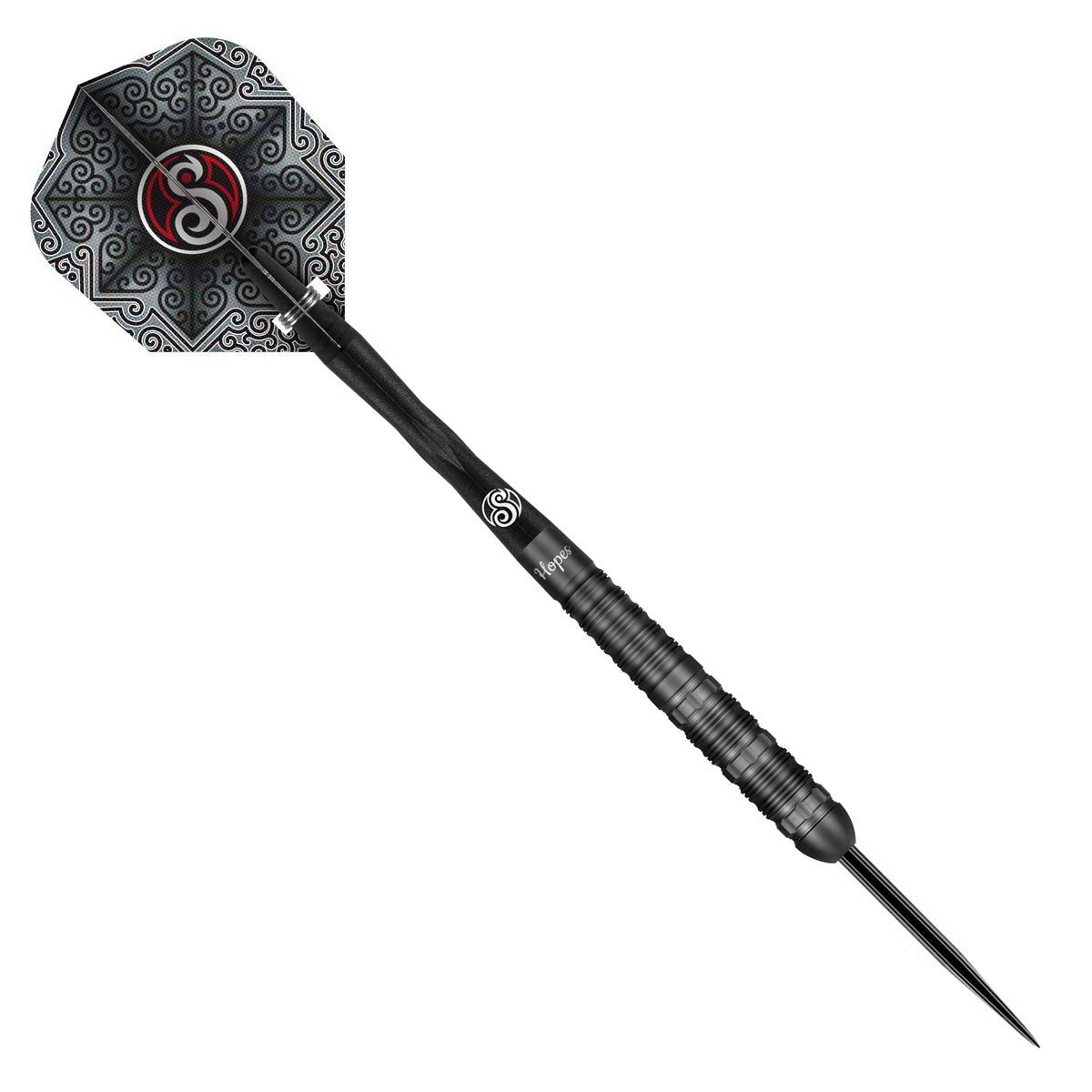 Haupai Puha 2.0 Steel Tip Darts angled product image displaying the barrel profile, grip layout, and design features