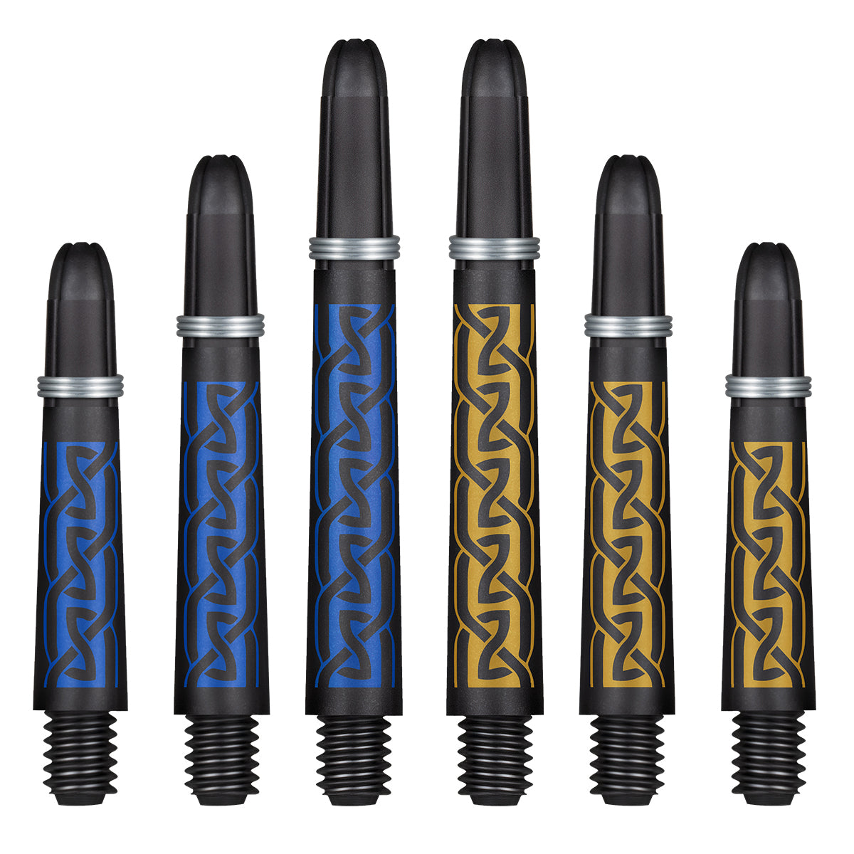 Shot Koi Carbon Shaft Helioknot Dart Stems main product image showing the dart stems and product contents