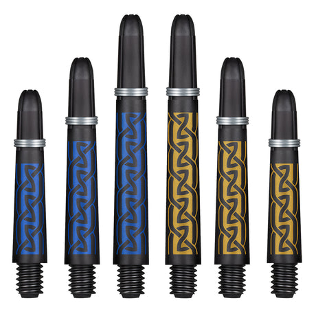 Shot Koi Carbon Shaft Helioknot Dart Stems main product image showing the dart stems and product contents