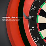 Shot Lumen Core Dartboard Lighting System image showing how the lighting system attaches to and surrounds the dartboard