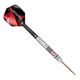 Michael Smith Achieve Steel Tip Darts angled product image displaying the barrel profile, grip layout, and design features