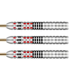 Michael Smith Achieve Steel Tip Darts close up image showing detailed grip patterns, machining, coating, and precision craftsmanship