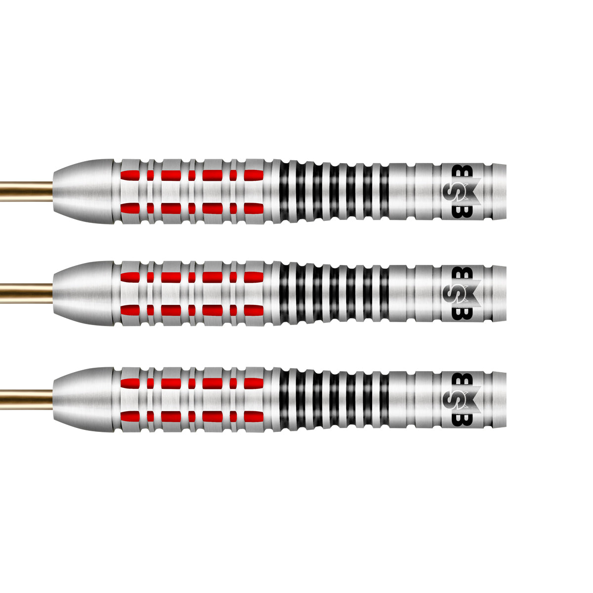 Michael Smith Believe Steel Tip Darts close up image showing detailed grip patterns, machining, coating, and precision craftsmanship