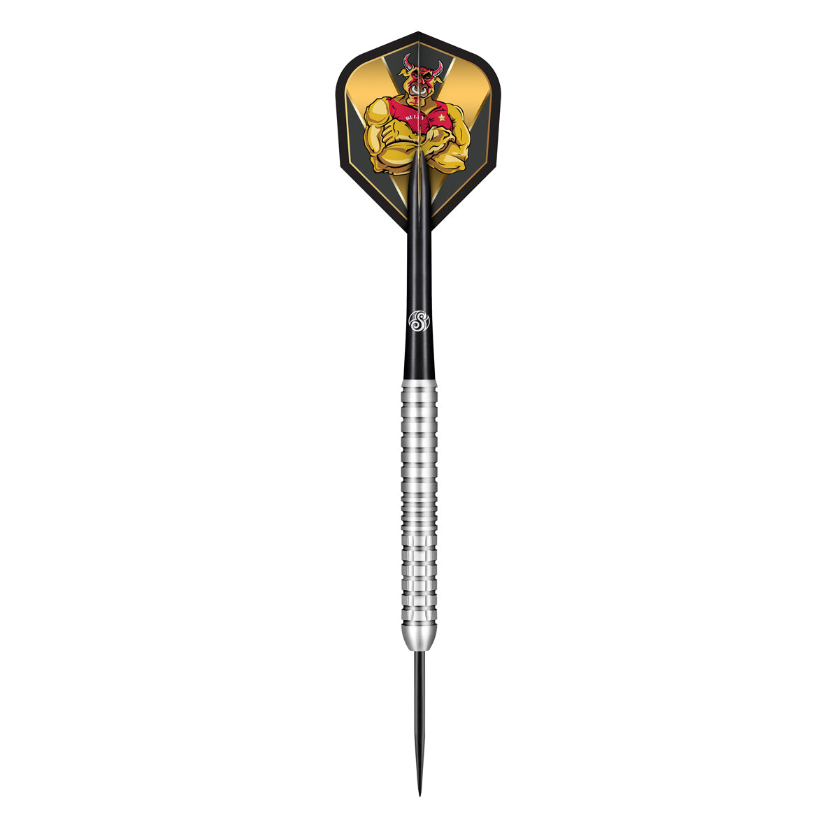 Michael Smith Bully Boy Precision Steel Tip Darts dynamic product image highlighting the full dart setup and barrel design
