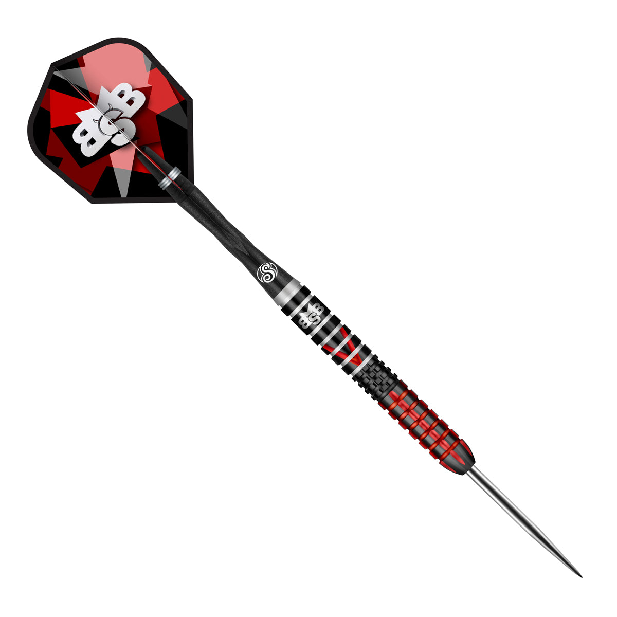 Michael Smith Defiant Steel Tip Darts angled product image displaying the barrel profile, grip layout, and design features