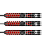 Michael Smith Defiant Steel Tip Darts close up image showing detailed grip patterns, machining, coating, and precision craftsmanship